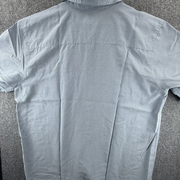 Quiksilver Short Sleeve 2XL Check Blue Streetwear Shirt Button Up Men Surf Skate - Picture 13 of 13